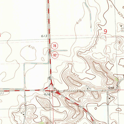 United States Geological Survey Hooppole, IL (1982, 24000-Scale) digital map