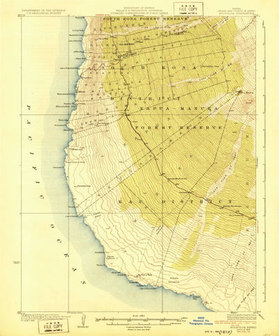 United States Geological Survey Hoopuloa, HI (1928, 62500-Scale) digital map