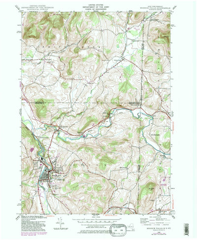United States Geological Survey Hoosick Falls, NY-VT (1943, 24000-Scale) digital map