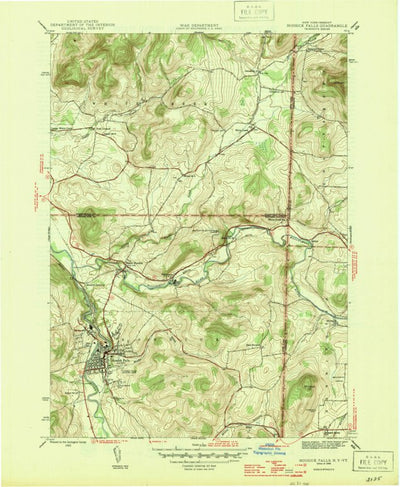 United States Geological Survey Hoosick Falls, NY-VT (1946, 31680-Scale) digital map