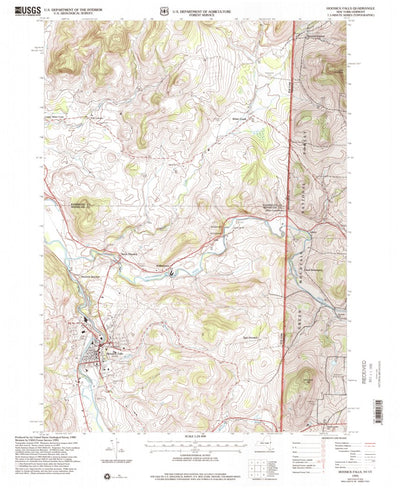 United States Geological Survey Hoosick Falls, NY-VT (1995, 24000-Scale) digital map