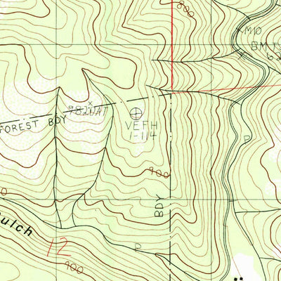 United States Geological Survey Hoosimbim Mountain, CA (1982, 24000-Scale) digital map