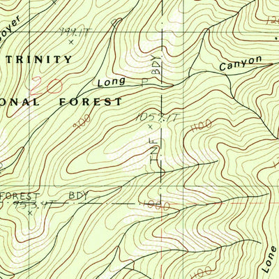 United States Geological Survey Hoosimbim Mountain, CA (1982, 24000-Scale) digital map