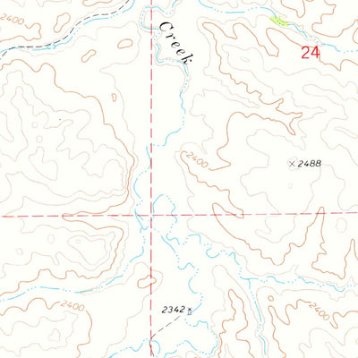 United States Geological Survey Hootowl Creek East, ND (1974, 24000-Scale) digital map
