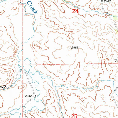 United States Geological Survey Hootowl Creek East, ND (1997, 24000-Scale) digital map