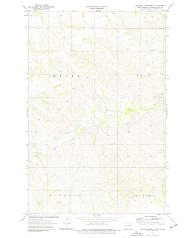 United States Geological Survey Hootowl Creek West, ND (1974, 24000-Scale) digital map