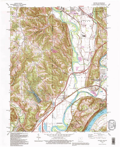 United States Geological Survey Hooven, OH-IN-KY (1992, 24000-Scale) digital map