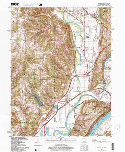 United States Geological Survey Hooven, OH-IN-KY (1996, 24000-Scale) digital map