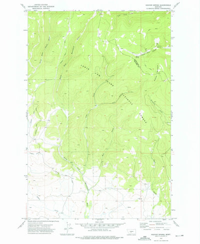 United States Geological Survey Hoover Spring, MT (1972, 24000-Scale) digital map