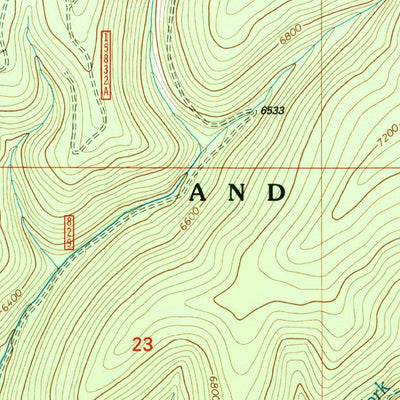 United States Geological Survey Hoover Spring, MT (1995, 24000-Scale) digital map