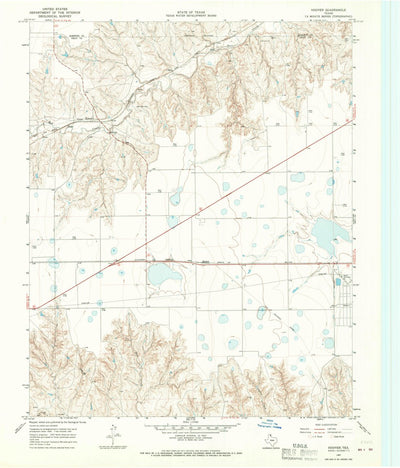 United States Geological Survey Hoover, TX (1967, 24000-Scale) digital map