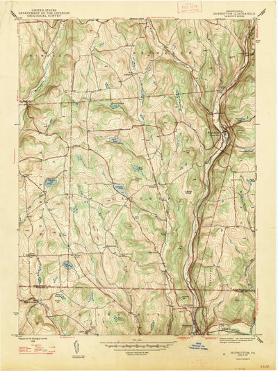 United States Geological Survey Hop Bottom, PA (1947, 24000-Scale) digital map