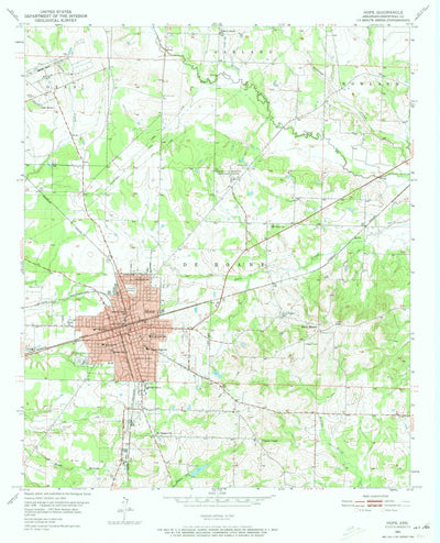 United States Geological Survey Hope, AR (1951, 24000-Scale) digital map
