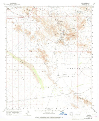 United States Geological Survey Hope, AZ (1961, 62500-Scale) digital map