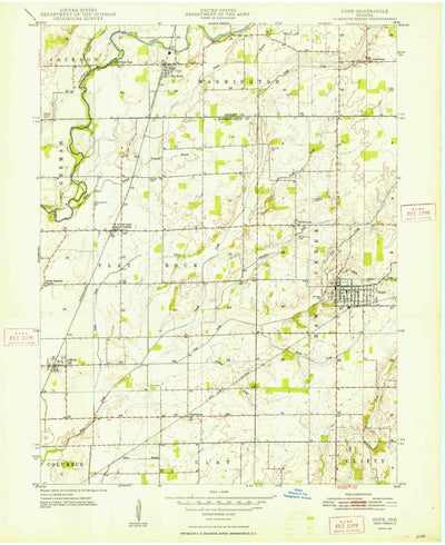 United States Geological Survey Hope, IN (1948, 24000-Scale) digital map