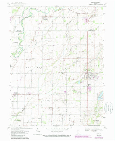 United States Geological Survey Hope, IN (1968, 24000-Scale) digital map