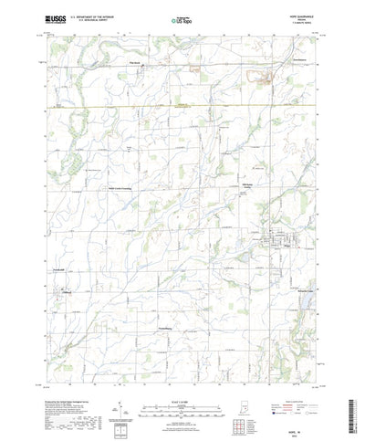 United States Geological Survey Hope, IN (2022, 24000-Scale) digital map