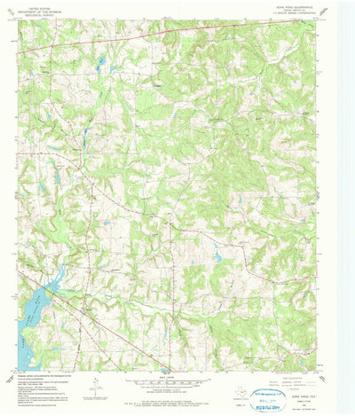 United States Geological Survey Hope Pond, TX (1966, 24000-Scale) digital map