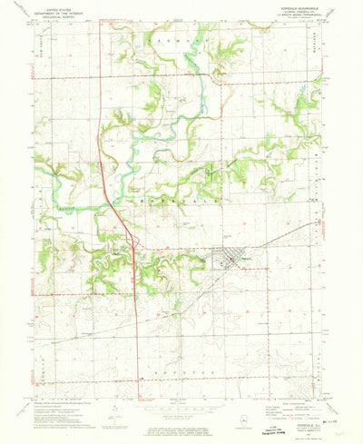 United States Geological Survey Hopedale, IL (1971, 24000-Scale) digital map