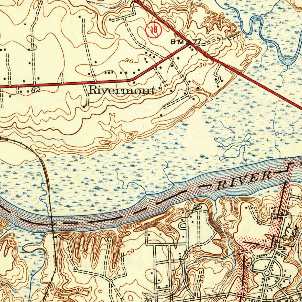 Hopewell, VA (1943, 31680-Scale) Map by United States Geological Survey ...