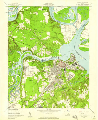 United States Geological Survey Hopewell, VA (1952, 24000-Scale) digital map
