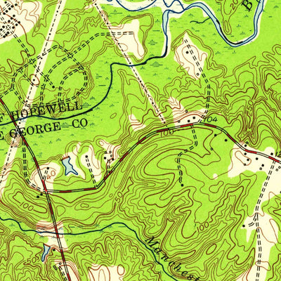 United States Geological Survey Hopewell, VA (1952, 24000-Scale) digital map