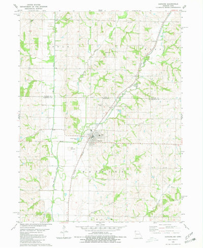 United States Geological Survey Hopkins, MO-IA (1980, 24000-Scale) digital map