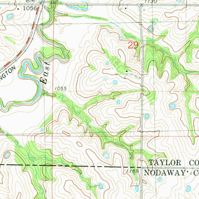 United States Geological Survey Hopkins, MO-IA (1980, 24000-Scale) digital map