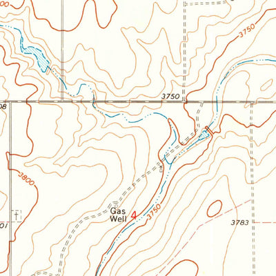United States Geological Survey Hopkins, OK (1971, 24000-Scale) digital map
