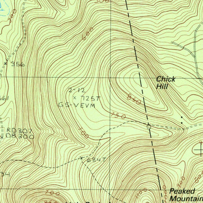 United States Geological Survey Hopkins Pond, ME (1988, 24000-Scale) digital map