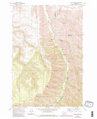 United States Geological Survey Hopkins Ridge, WA (1967, 24000-Scale) digital map