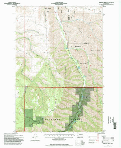 United States Geological Survey Hopkins Ridge, WA (1995, 24000-Scale) digital map