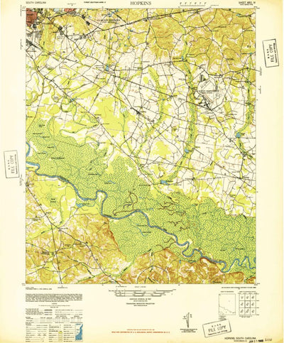 United States Geological Survey Hopkins, SC (1948, 62500-Scale) digital map