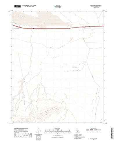 United States Geological Survey Hopkins Well, CA (2021, 24000-Scale) digital map