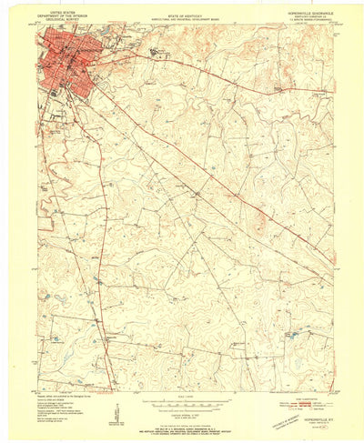 United States Geological Survey Hopkinsville, KY (1951, 24000-Scale) digital map