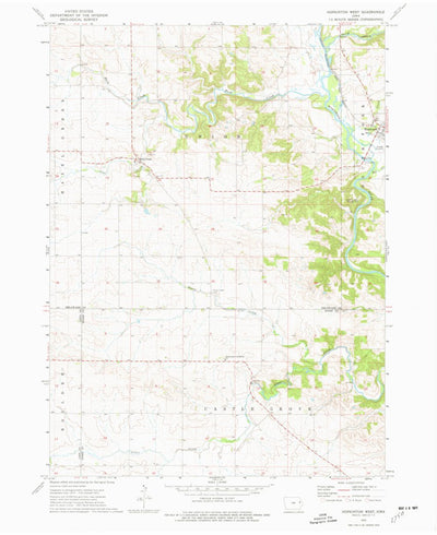 United States Geological Survey Hopkinton West, IA (1973, 24000-Scale) digital map