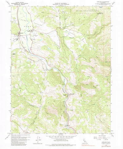 United States Geological Survey Hopland, CA (1960, 24000-Scale) digital map