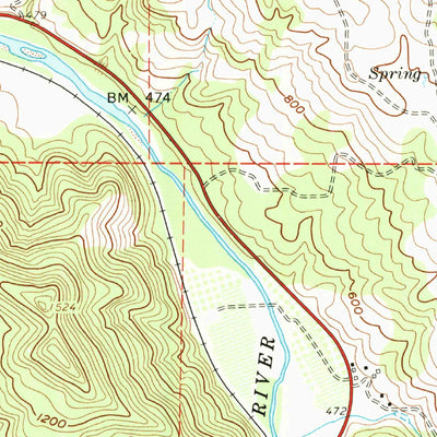 United States Geological Survey Hopland, CA (1960, 24000-Scale) digital map