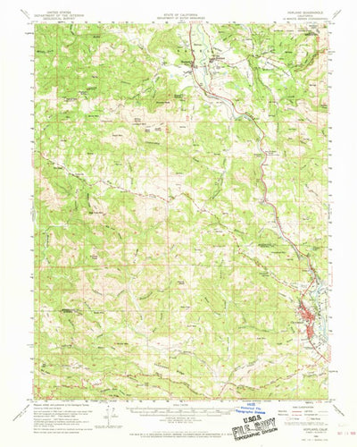 United States Geological Survey Hopland, CA (1960, 62500-Scale) digital map