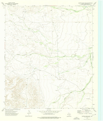 United States Geological Survey Hopper Draw East, TX (1973, 24000-Scale) digital map