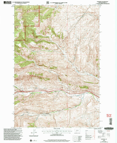 United States Geological Survey Hoppers, MT (2000, 24000-Scale) digital map