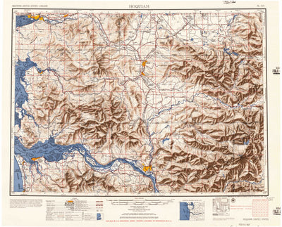 United States Geological Survey Hoquiam, WA-OR (1957, 250000-Scale) digital map