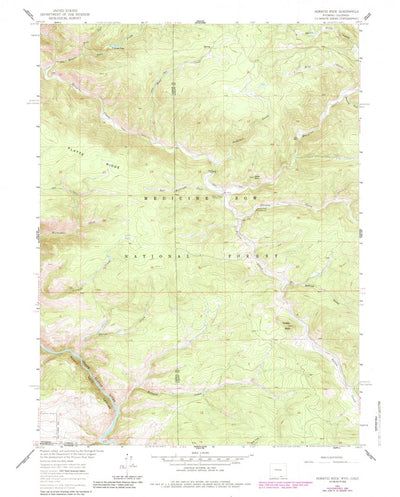 United States Geological Survey Horatio Rock, WY-CO (1961, 24000-Scale) digital map