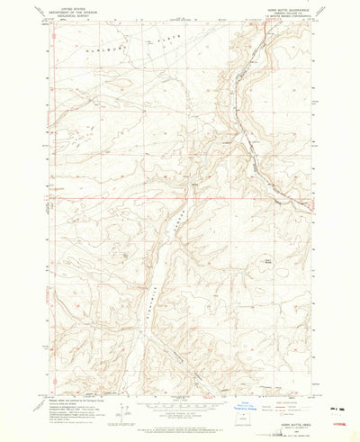 United States Geological Survey Horn Butte, OR (1964, 24000-Scale) digital map