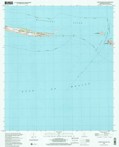 United States Geological Survey Horn Island East, MS (2000, 24000-Scale) digital map