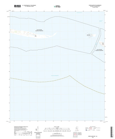 United States Geological Survey Horn Island East, MS (2020, 24000-Scale) digital map
