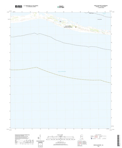 United States Geological Survey Horn Island West, MS (2020, 24000-Scale) digital map