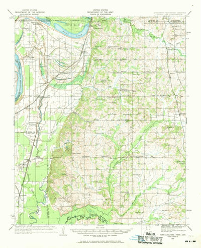 United States Geological Survey Horn Lake, MS-TN-AR (1932, 62500-Scale) digital map