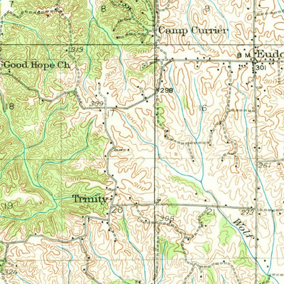 United States Geological Survey Horn Lake, MS-TN-AR (1932, 62500-Scale) digital map