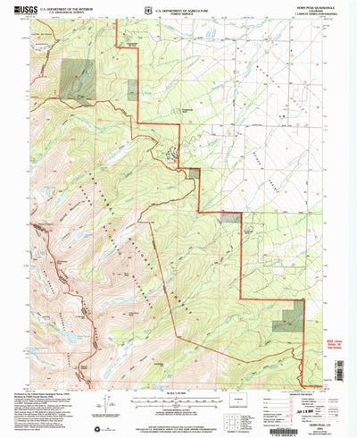 United States Geological Survey Horn Peak, CO (2001, 24000-Scale) digital map
